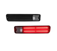 Feoosvx Rear Bumper Lights For GMC For Cabellero 1979-1987 LED Rear Bumper Reflector Tail/Brake Lights W/Sequential Turn Signal Fog Light Reflector(Dark gray)