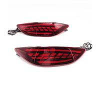 Feoosvx Rear Bumper Lights For Hyundai For Accent For Verna For Solaris For Brio 2008-2015 Tail Reflector Brake Fog Lamp Turn Signal Car LED Bumper Light Fog Light Reflector(3 Functions A)