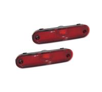 Feoosvx Rear Bumper Lights For Mazda For Miata For MX-5 1990-2005 No Bulb/Socket Front/Rear Bumper Side Marker Light Cover Housings Fog Light Reflector(2X Red)