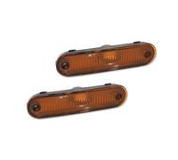 Feoosvx Rear Bumper Lights For Mazda For Miata For MX-5 1990-2005 No Bulb/Socket Front/Rear Bumper Side Marker Light Cover Housings Fog Light Reflector(2X Amber)