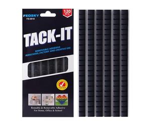 Feosky Adhesive Poster Sticky Tack Putty, Reusable and Removable Adhesive Putty, 120PCS, Mounting Putty for displaying Wall Paintings, Museum Art Photography, Picture, Crafts (Black, Pack of 1)