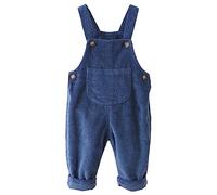 FEOYA Baby Girls Boys Corduroy Overalls Pants Dungarees Jumpsuit One-Piece Bib Pants with Pockets for Spring Autumn D4 12-18 Months