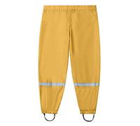 FEOYA Kids Rain Trousers Outdoor Play Cargo Trousers Solid Light Color Dungarees Lightweight Waterproof Rainwear Rain Pants for 2~10 Years Boys Girls Yellow 7-8Years