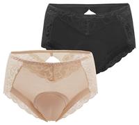 FEOYA Men Sexy Lace Underwear Sissy Pouch Panties See Through Transparent Lingerie Briefs Pantie Pack of 2 A1 XL