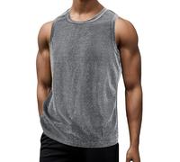 FEOYA Men's Vest Slim Fit Summer Undershirt Sleeveless Disco Shirt Mens Shiny Sequin Tank Tops Sparkle Vests Fashion Undershirts for Party Club Performance Silver XXL