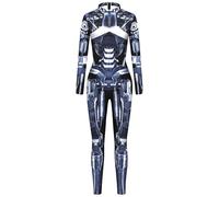 FEOYA Women’s Full Body Costumes Bodysuit Halloween Costume Jumpsuit 3D Print Digital Printed Skinning Catsuit for Cosplay Party 2024 Small