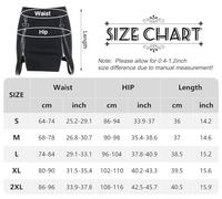 FEOYA Women's High Waisted Gothic Bodycon Mini Skirt - Short Punk A Line With Double Side Split - Summer Cotton Zip Up Streetwear Y2K Harajuku Black M