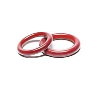 FEP Encapsulated O-Ring Silicone Core, OD 86mm x ID 78mm x CS 4mm, Red Fluoropolymer Coated Seal Ring, Chemical Resistant Gasket for Pumps Valves, Pack of 2
