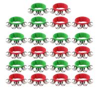 FEPITO 22 Pieces Christmas Band Wrist Bells Bracelets Jingle Bells Musical Ankle Bells Rhythm Instrument Percussion Christmas Party Decoration Favors