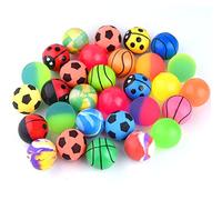 FEPITO 30 Pcs Bouncy Balls Colourful Rubber Balls Bouncing Ball Bulk Party Bag Fillers for Kids Prizes, Birthday Party Bag Fillers (30mm)
