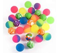 FEPITO 30 Pcs Bouncy Balls Colourful Rubber Balls Bouncy Ball Party Bag Fillers for Kids Prizes, Birthday Party Bag Fillers (25MM)
