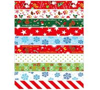 FEPITO 300 Pcs Festive Paper Chains Merry Christmas Craft Paper Chains for Christmas and Festive Party Decorations,10 Style