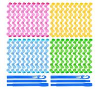FEPITO 36 Pack Magic Hair Curlers Spiral Curls Wave Styling Hair Rollers Kit No Heat Hair Curler and Styling Hooks for All Hair Lengths, 45cm/ 18inch