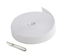 FEPITO 6.6 Yards/ 6 Meters Flat Elastic Bands Spool Sewing Band Flat Elastic Cord 20mm Wide,White