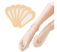 FEPITO 6 Pairs Women No Show Socks Non Slip Invisible Ultra Low Cut Socks for Boat Shoes Sneakers Loafers High-heel Shoes(Skin Color