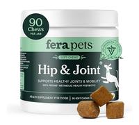 Fera Pets Vet Created Hip & Joint Supplement for Dogs, Soft & Chewable Dog Joint Supplement, Glucosamine, Chondroitin, MSM, Chicken Flavor, 90