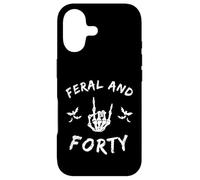 Feral and Forty Rock Hand Turning Forty birthday Case for iPhone 17