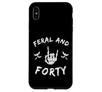 Feral and Forty Rock Hand Turning Forty birthday Case for iPhone XS Max