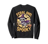 Feral and Spooky Witch Night Funny Halloween Women Girl Boy Sweatshirt