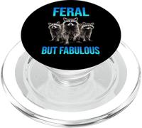 Feral But Fabulous Raccoon Squad Funny Trash Panda Meme PopSockets PopGrip for MagSafe