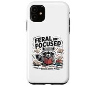 Feral but Focused Raccoon Funny Back to School Boys Teachers Case for iPhone 11