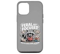 Feral but Focused Raccoon Funny Back to School Boys Teachers Case for iPhone 12/12 Pro