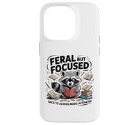 Feral but Focused Raccoon Funny Back to School Boys Teachers Case for iPhone 14 Pro