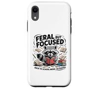 Feral but Focused Raccoon Funny Back to School Boys Teachers Case for iPhone XR