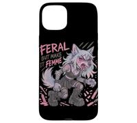 Feral But Make It Femme Goth Wolf Pastel Punk Style Case for iPhone 15 Plus