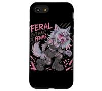 Feral But Make It Femme Goth Wolf Pastel Punk Style Case for iPhone SE (2020) / 7 / 8