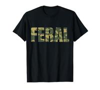 Feral Camouflage Themed Sarcasm Man Woman Value Graphic T-Shirt