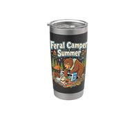 Feral Camper Weekend Forest Backpacking Enthusiast Stainless Steel Insulated Tumbler