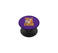 Feral Cat Choir Funny Choral Director Singing Kittens PopSockets Adhesive PopGrip