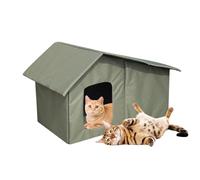 Feral Cat House | Weatherproof Warm Cat Bed,Insulated Kitten Cave, Waterproof Dog House for Puppy, Feral Cat, Bunny, Detachable Roof