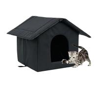 Feral Cat Pets House Outdoor - Insulated Waterproof Shelter, Elevated Base Kennel, Weatherproof Warm Nest Pet Cabin | Outdoor Cat House for Balcony Backyard Garden Patio Farm Indoor Winter Stray Cats