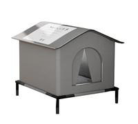 Feral Cat Shelter - Outdoor Cat House | Waterproof Feral Cat House | Weatherproof Winter Cat House | Heated Elevated Pet House, Insulated Cat House For Multiple Cats, All Seasons