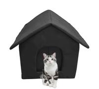 Feral Cat Shelter,Warm Dog House Kennel - Waterproof Oxford Cloth Detachable Windproof Stray Cat Dogs Kennel Tent for Balconies Outdoor