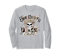 Feral Child Skull Cap Rock Hand Grunge Art Long Sleeve T-Shirt