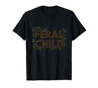 Feral Child: Wilderness Spirit for Nature Lovers T-Shirt, Men, Black, 3XL