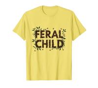 Feral Child: Wilderness Spirit for Nature Lovers T-Shirt, Men, Lemon, S
