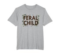 Feral Child: Wilderness Spirit for Nature Lovers T-Shirt, Men's Big and Tall, Heather Grey, 2X Tall
