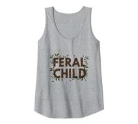 Feral Child: Wilderness Spirit for Nature Lovers Tank Top, Women, Heather Grey, M