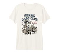 Feral Dads Club Raccoon Funny no Rules no Regrets Premium T-Shirt