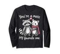 Feral Design Love Couple Possum Opossum Raccoon Long Sleeve T-Shirt