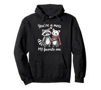 Feral Design Love Couple Possum Opossum Raccoon Pullover Hoodie