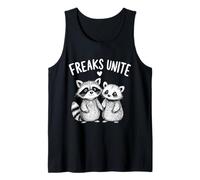 Feral Design Love Couple Possum Opossum Raccoon Tank Top