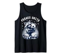 Feral Design Love Couple Possum Opossum Raccoon Tank Top