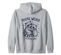 Feral Design Love Couple Possum Opossum Raccoon Zip Hoodie