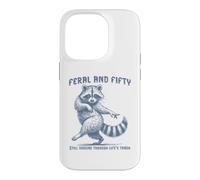 Feral & Fifty Raccoon 50th Birthday Case for iPhone 14 Pro
