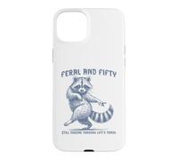 Feral & Fifty Raccoon 50th Birthday Case for iPhone 15 Plus